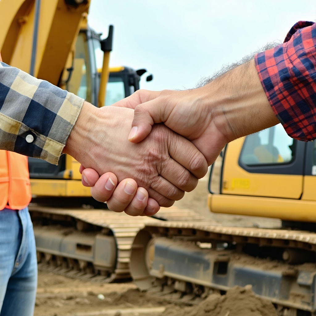 handshake construction jobsite